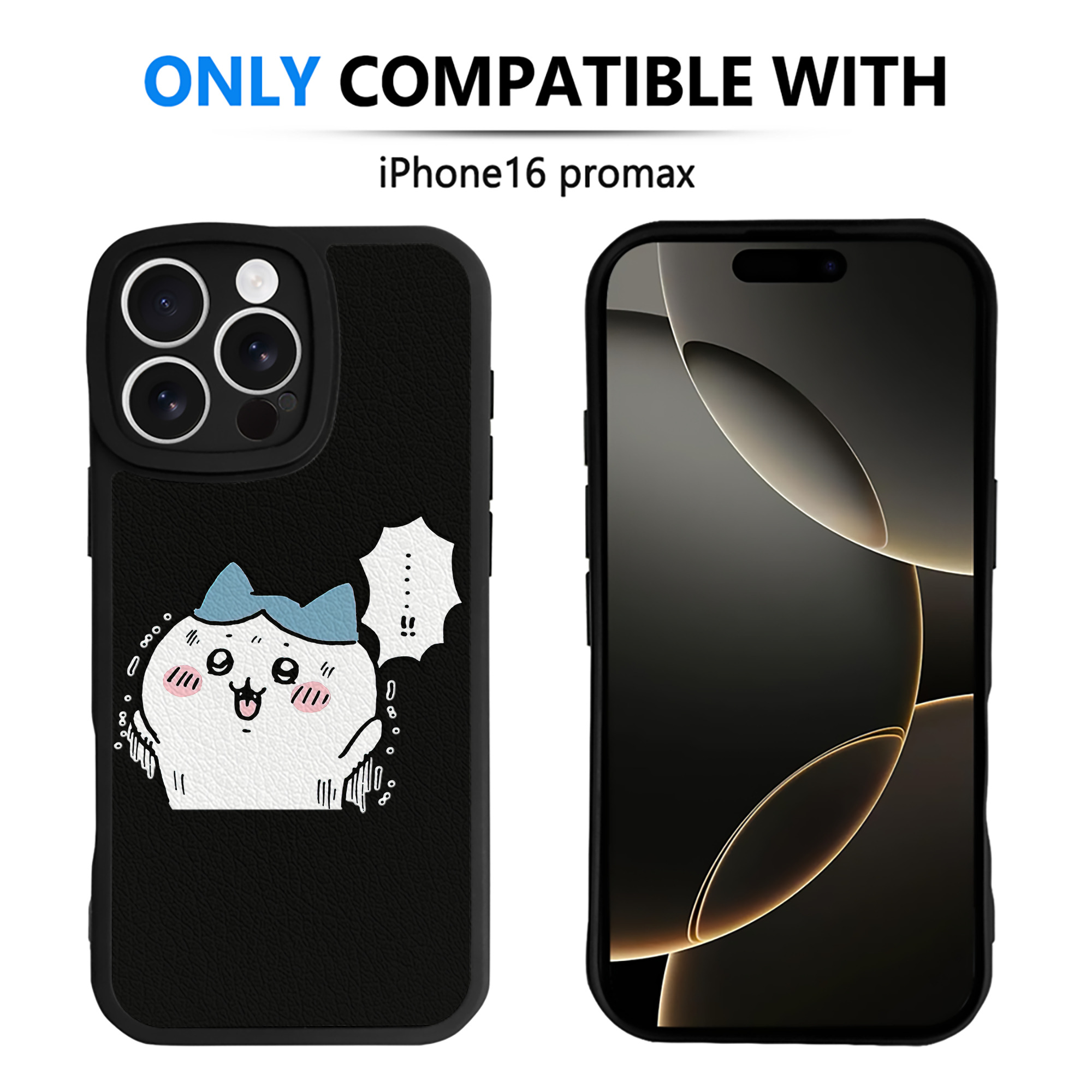 （画像用） ちいかわ ハチワレ Chii-kawa hachiware 【iPhone 16シリーズ対応】シリコンスマホケース（レザー調） 材質：シリコン